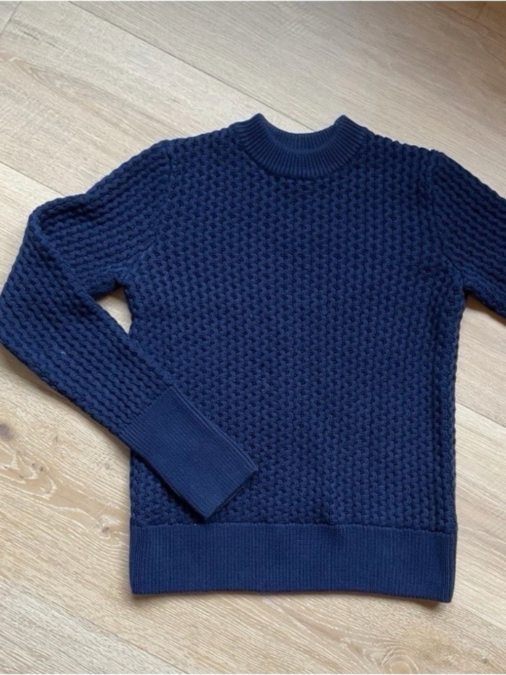 COS Woman's 100% Cotton Knit  Sweater - Navy XS